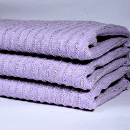 Cotton Lurex Stripe Ottoman Jacquard