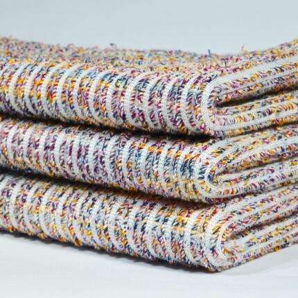 P/C + Poly Filament + 4 CTN + P/V Ply Space Dyed Twisted Jacquard