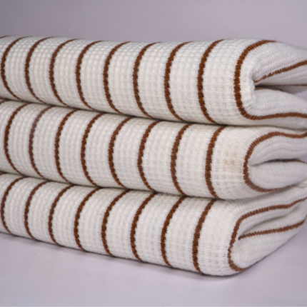 Cotton Yarn Dyed Stripe Box Waffle
